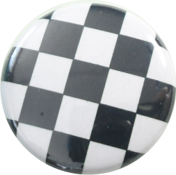 Karo Button schwarz-weiß